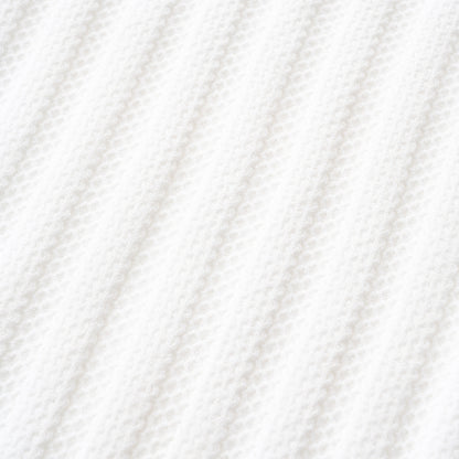 NÓR Ribbed Knit Polo — White