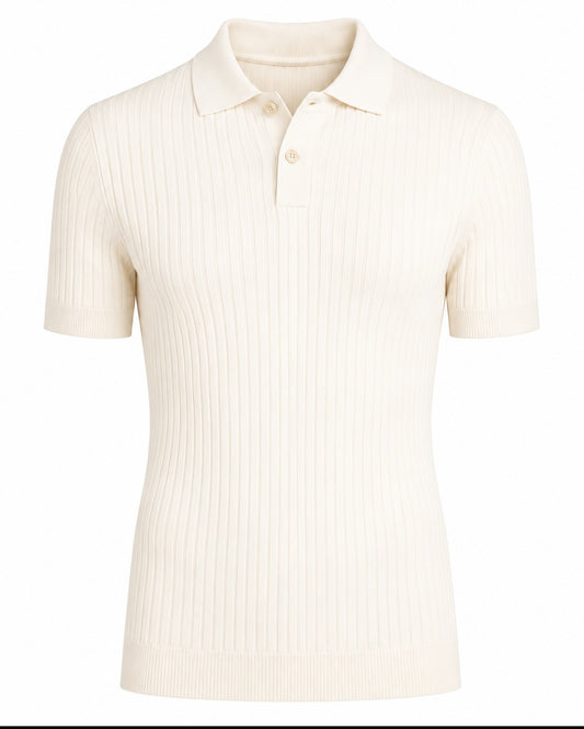 NÓR Ribbed Knit Polo